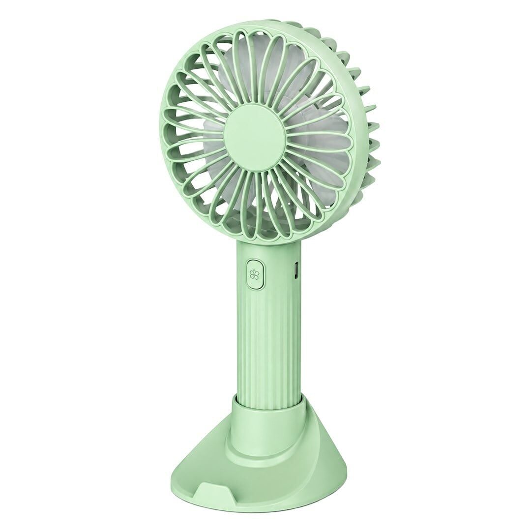 Powermaster PM-25084 Yeşil Fan Vantilatör 3 Kademeli Hız Ayarlı Taşınabilir Masaüstü Şarjlı