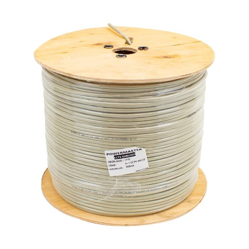 Ayt 4+1x0.22 CCTV Kamera Kablosu 500 Metre Kamera Dvr Kayıt Cihazı Arası Kablo