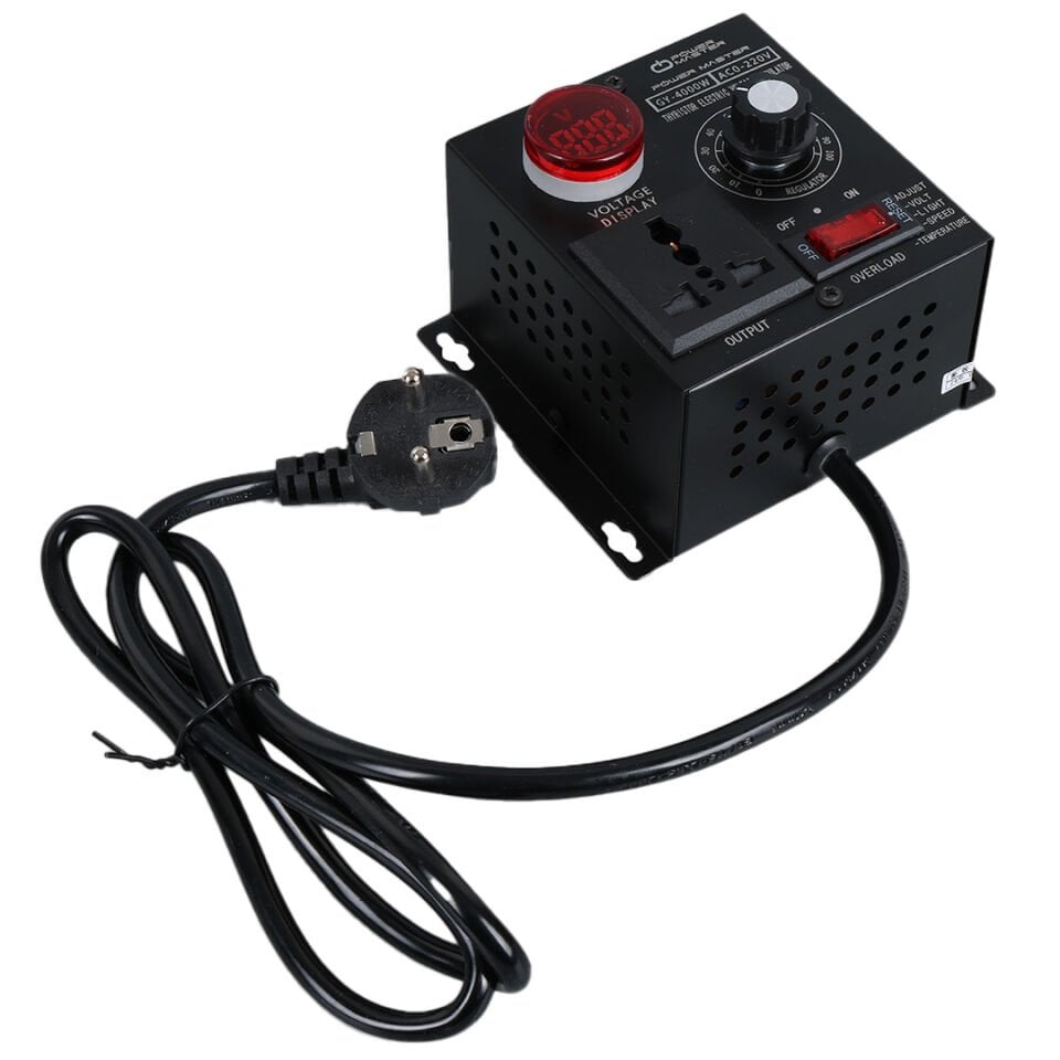Ayt Powermaster PM-21013 10 100V AC 4000 Watt 15A Hız Işık Kontrolü Motor Sürücü Voltaj Regülatör