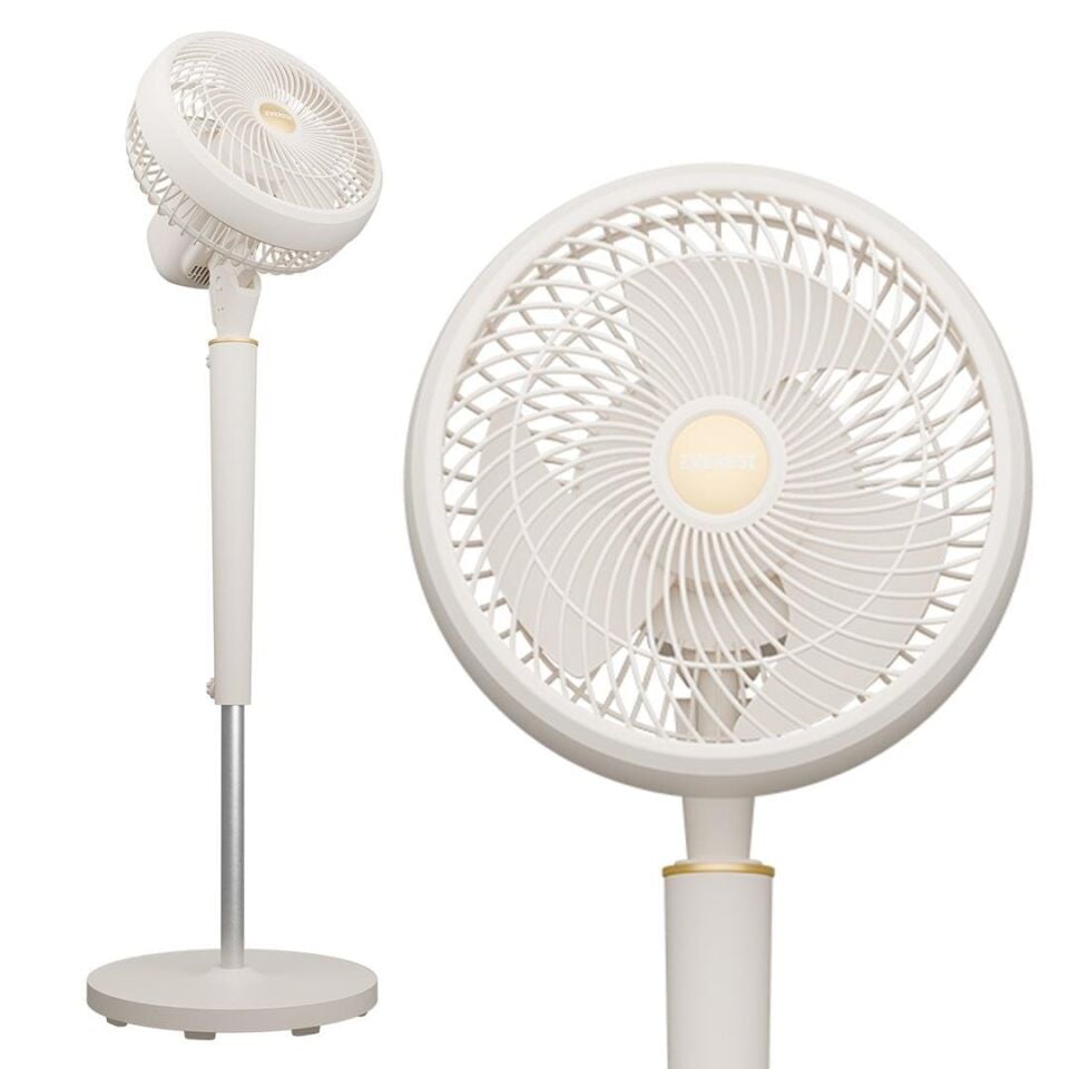Everest Fan12 Dynabreeze 9 İnç 70 Watt 3 Hız Kademeli 2000RPM Çift Motorlu Vantilatör Krem Gold