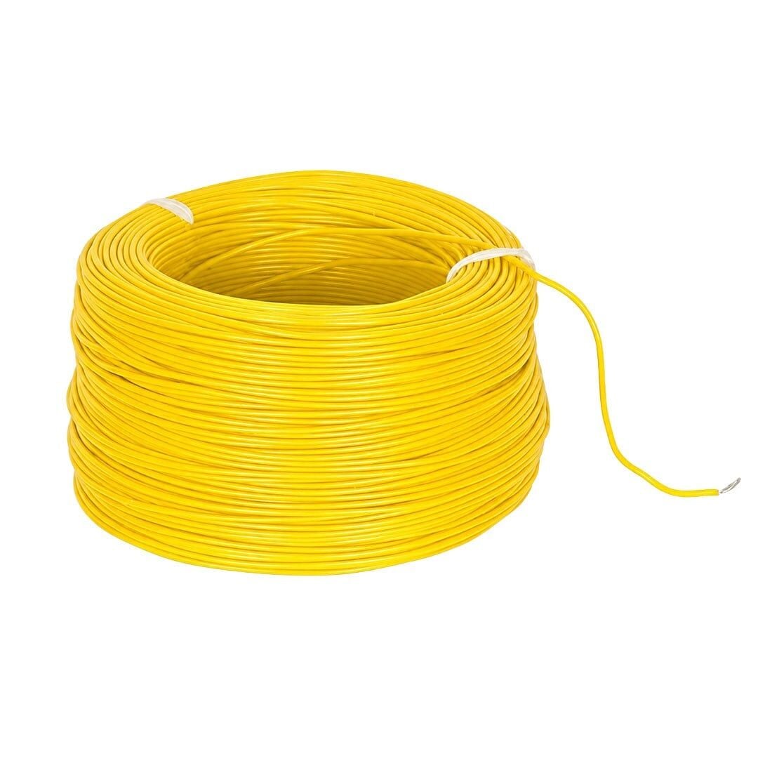 Artar H03V-K 0.22 Mm Bakır Çok Damarlı Devre Montaj Kablosu Sarı Zil Teli (0.22 Mm² 100 Metre)