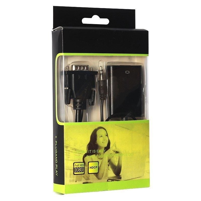 Powermaster VGA To HDMI Dönüştürücü Kablo Vga Girişini Hdmi Çıkışına Çevirici Dönüştürücü 50 Cm