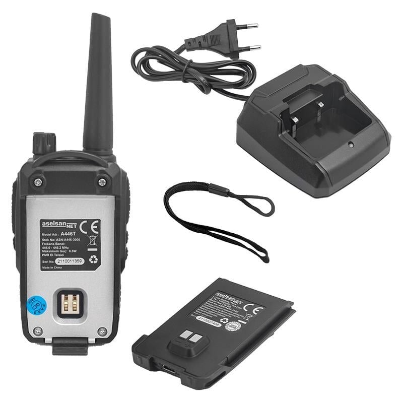 Aselsan Vox Özellikli 16 Kanal 12 Km Ekranlı Tekli Set El Telsizi Pmr 446 Seri Uyumlu 889702