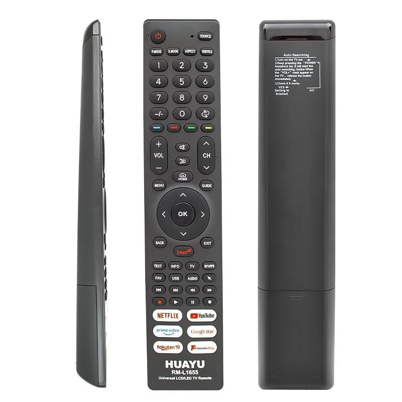 Ayt Huayu RM-L1655 Netflix YouTube Prime Video Google Play Tuşlu Universal Lcd Led Tv Kumandası Akıllı Kumanda
