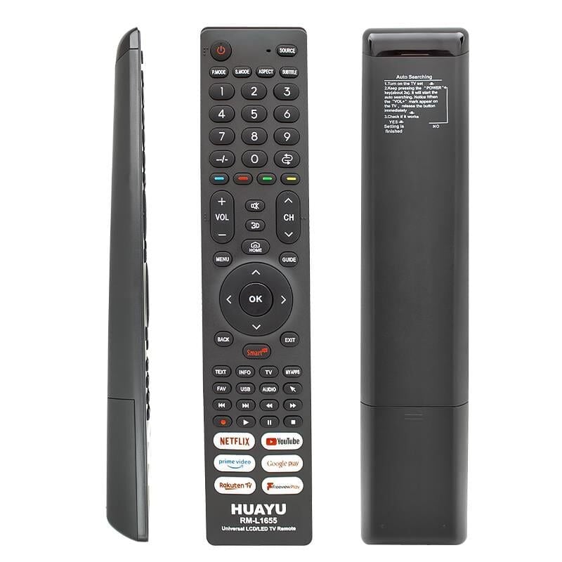 Ayt Huayu RM-L1655 Netflix YouTube Prime Video Google Play Tuşlu Universal Lcd Led Tv Kumandası Akıllı Kumanda