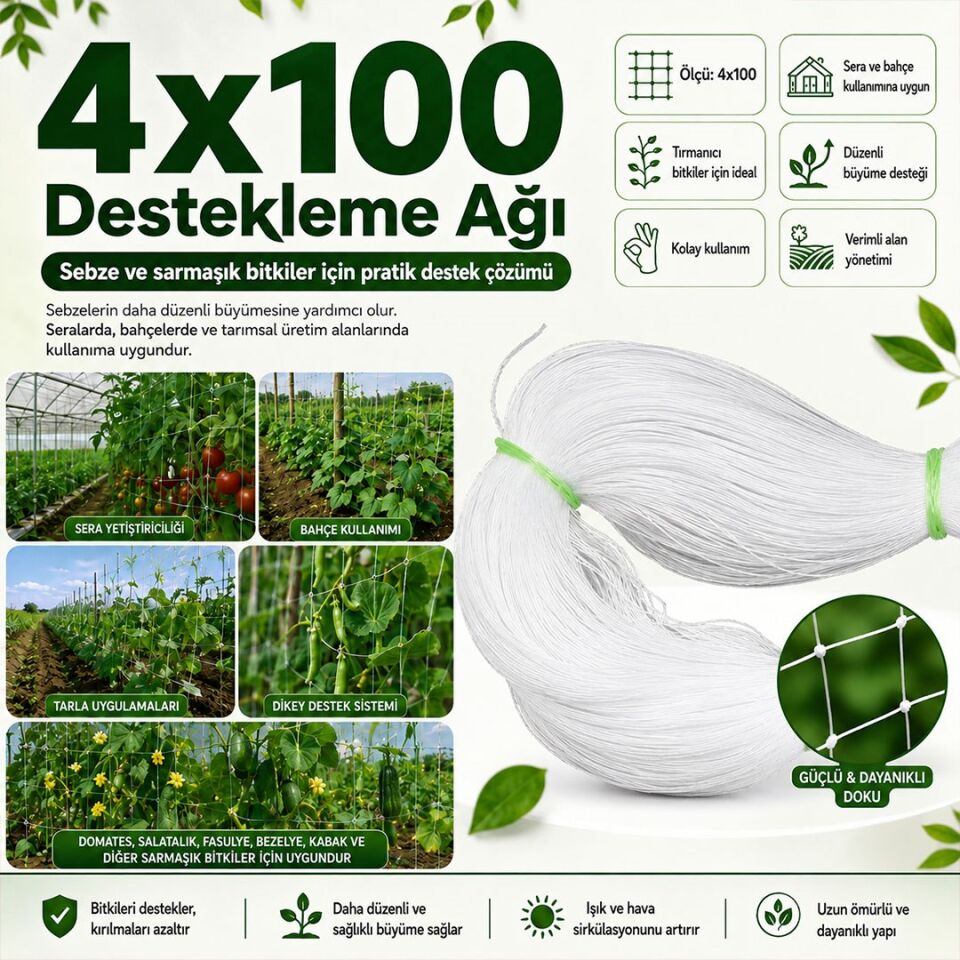 Sunup SN-38882 Bitki Tırmanma Ağı 4X100 M