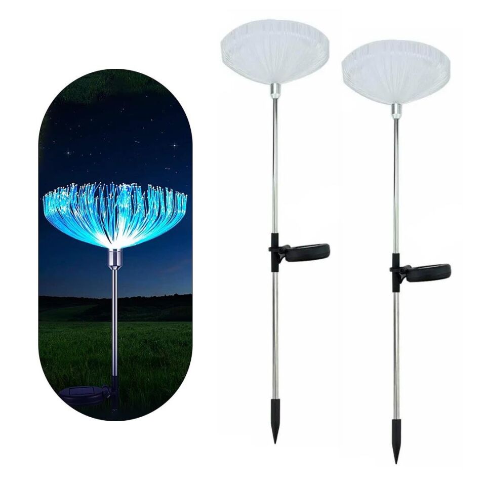 Powermaster PM-21643 7 Renkli Solar Güneş Enerjili Bahçe Aydınlatması Su Geçirmez 2 Li Paket