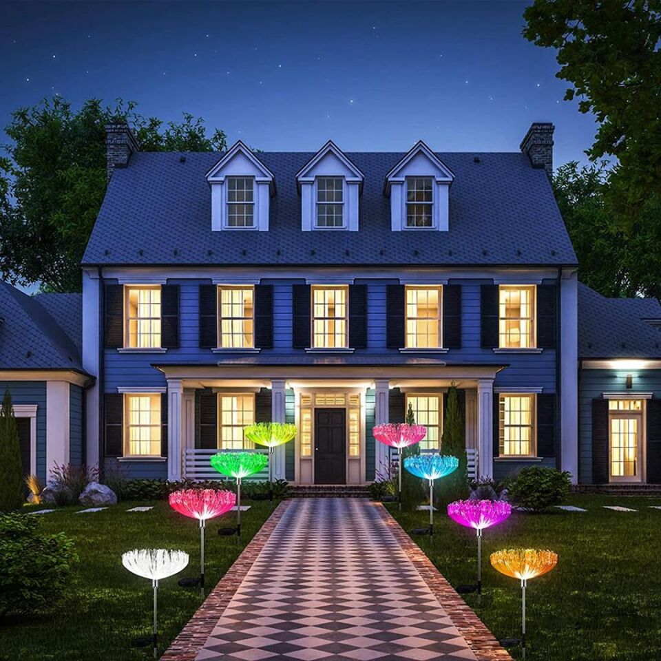 Powermaster PM-21643 7 Renkli Solar Güneş Enerjili Bahçe Aydınlatması Su Geçirmez 2 Li Paket