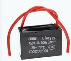 1.2 Mf 450 V Siyah Kablolu Kare Tip Kutupsuz Kondansatör