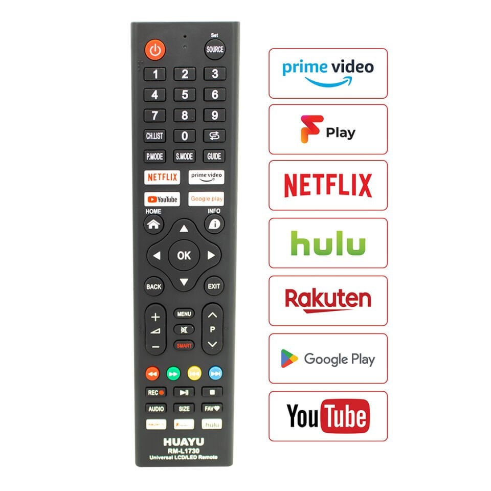 Ayt Rm-L1730 Lg Samsung Tcl Toshiba Philips Netflix YouTube Prime Video Google Play Tuşlu Universal Lcd Tv Kumandası
