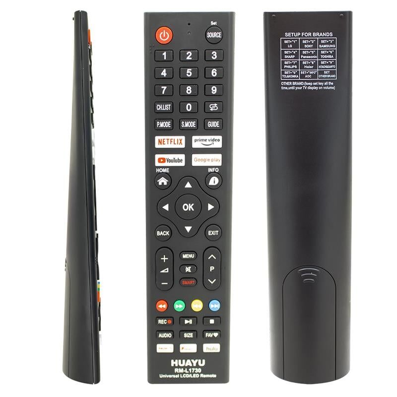 Ayt Rm-L1730 Lg Samsung Tcl Toshiba Philips Netflix YouTube Prime Video Google Play Tuşlu Universal Lcd Tv Kumandası