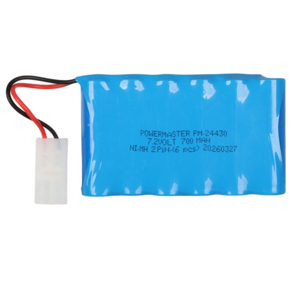 Powermaster PM-24430 7.2Volt 700Mah Ni-Mh 2 Pin Soketli 6'Lı Oyuncak Araba Pili 202105