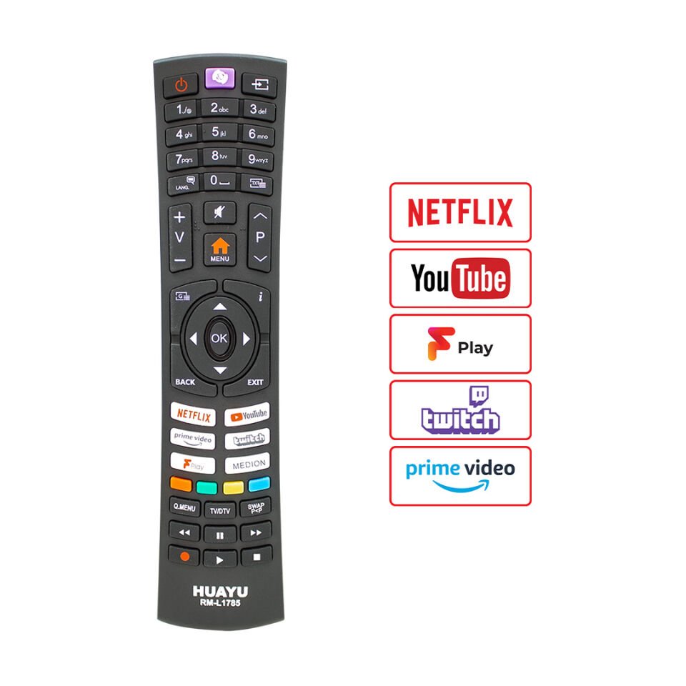 Ayt Huayu RM-L1785 Vestel Netflix YouTube Twitch Prime Video Tuşlu Universal Akıllı Kumanda Lcd Led Tv Kumandası