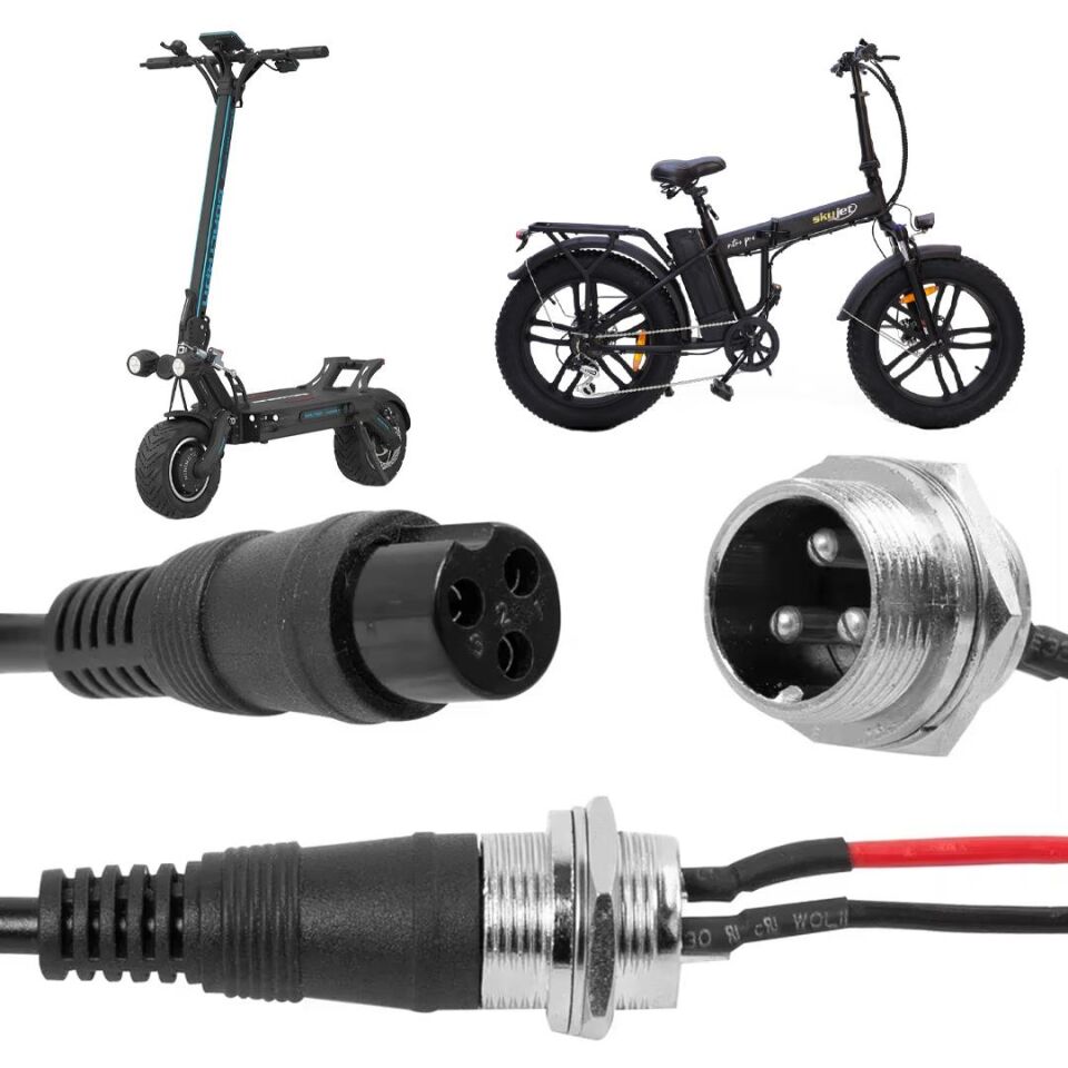 Powermaster 3 Pinli Ginger Elektrikli Bisiklet Motosiklet Scooter Araç Akü Şarj Konnektörü
