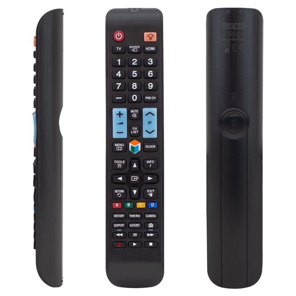 Samsung RM-D1078 - UE40F6470 - 49KS9500 - UE55KU7350UXTK - UE60KU7000UXTK Source Tuşlu Lcd Led Tv Kumandası