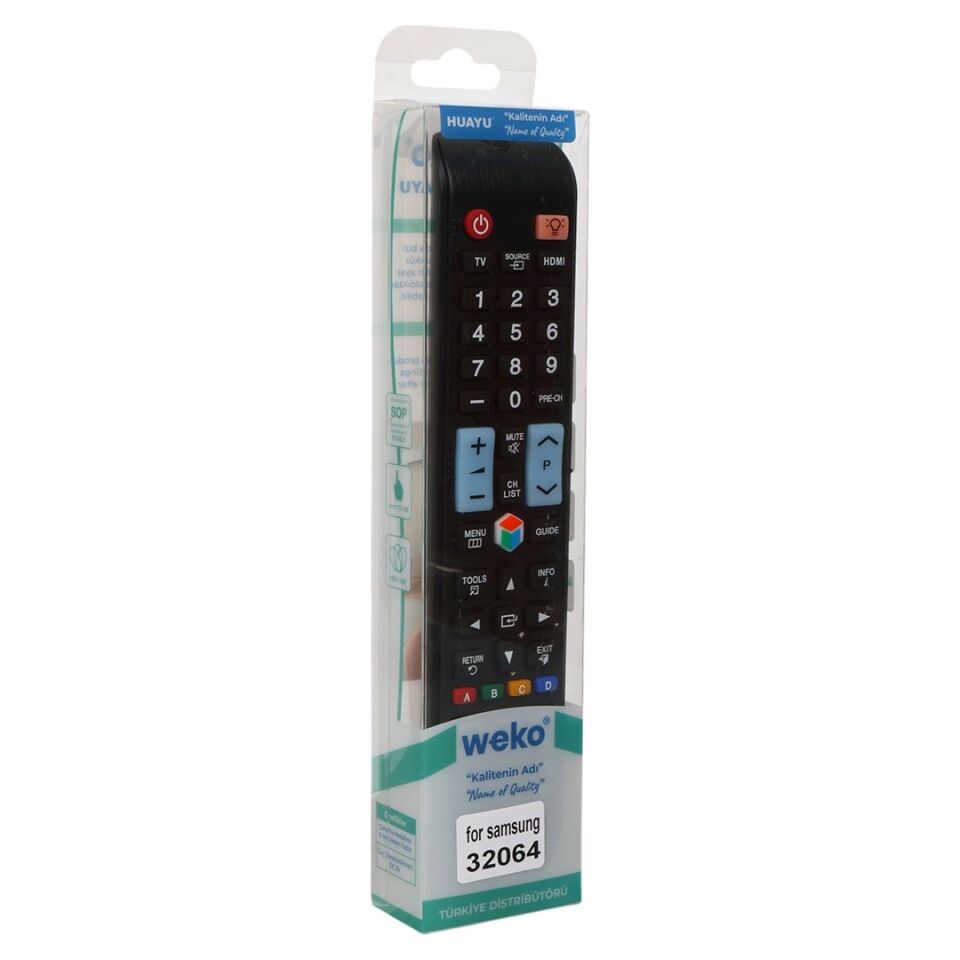 Samsung RM-D1078 - UE40F6470 - 49KS9500 - UE55KU7350UXTK - UE60KU7000UXTK Source Tuşlu Lcd Led Tv Kumandası