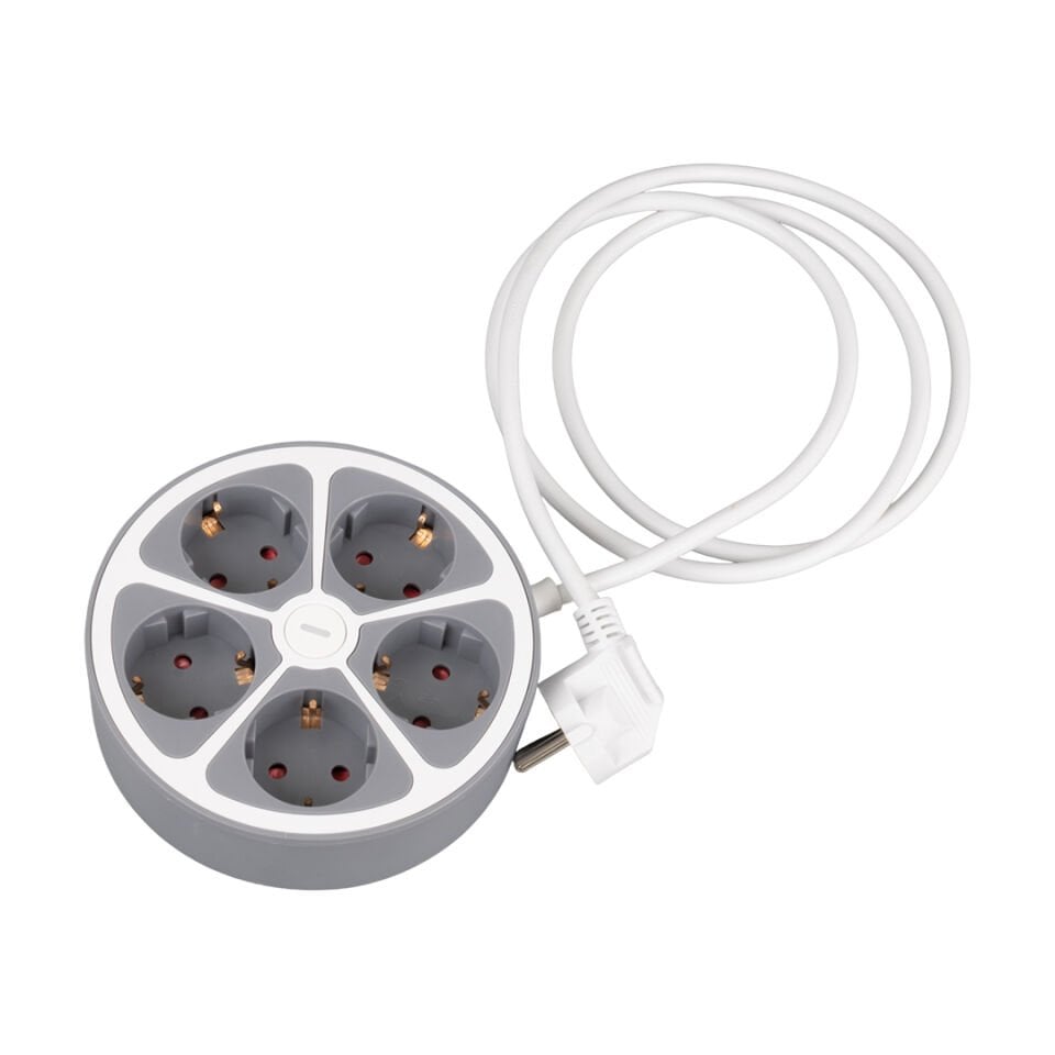 VEA VE-G605Y 5 li Grup Priz Uzatma Kablosu 3680 Watt 16 Amper Anahtarlı 1.5 Metre Kablo Isıya Dayanıklı