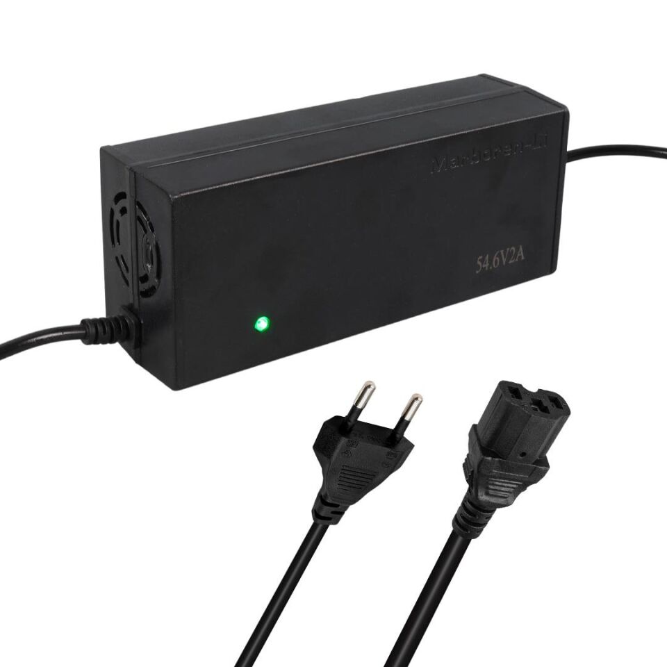 Powermaster Li-İon Lityum Piller İçin 54.6 Voltaj 2 Amper Elektrikli Bisiklet Scooter Şarj Cihazı Aleti