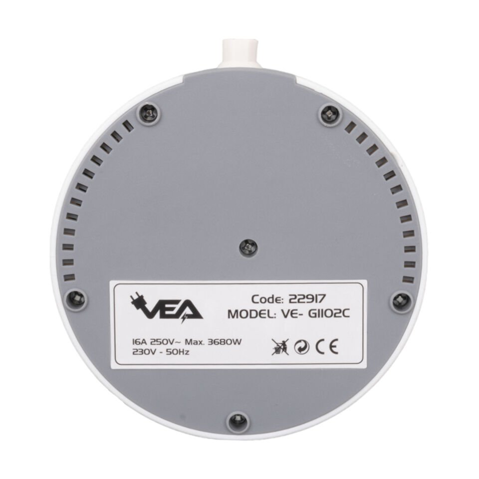 VEA VE-G1102C 2 Lİ Telefon Standlı Tutacaklı Priz Usb Li Type-c Girişli Uzatma Kablosu 1.5 Metre