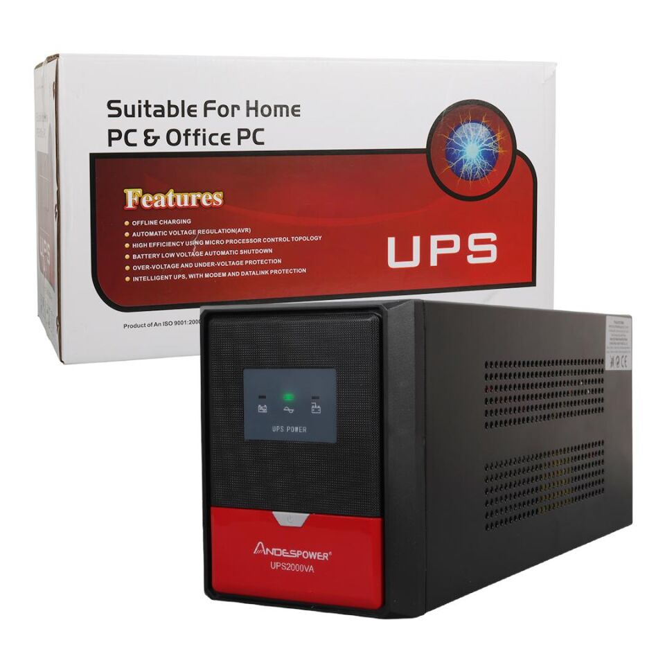 Andespower UPS2000VA 2000VA 12V9Ahx2 Ups Kesintisiz Güç Kaynağı Line İnteraktif
