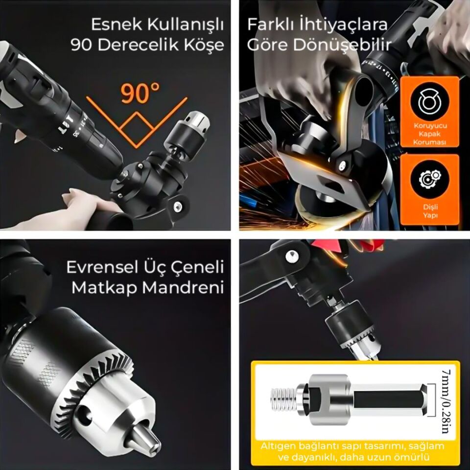 Powermaster PM-26256 Üniversal Matkap Açı Ayarlama Kiti