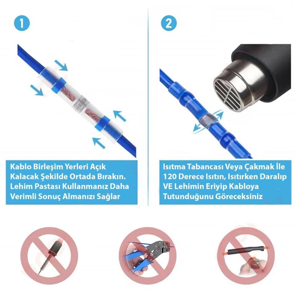 Ayt Powermaster PM-24703 Dahili Lehimli Mühür Makaron 300 Adet 4 Boy Isıyla Daralan Kablo Koruması Kablo Kaplama Makaron