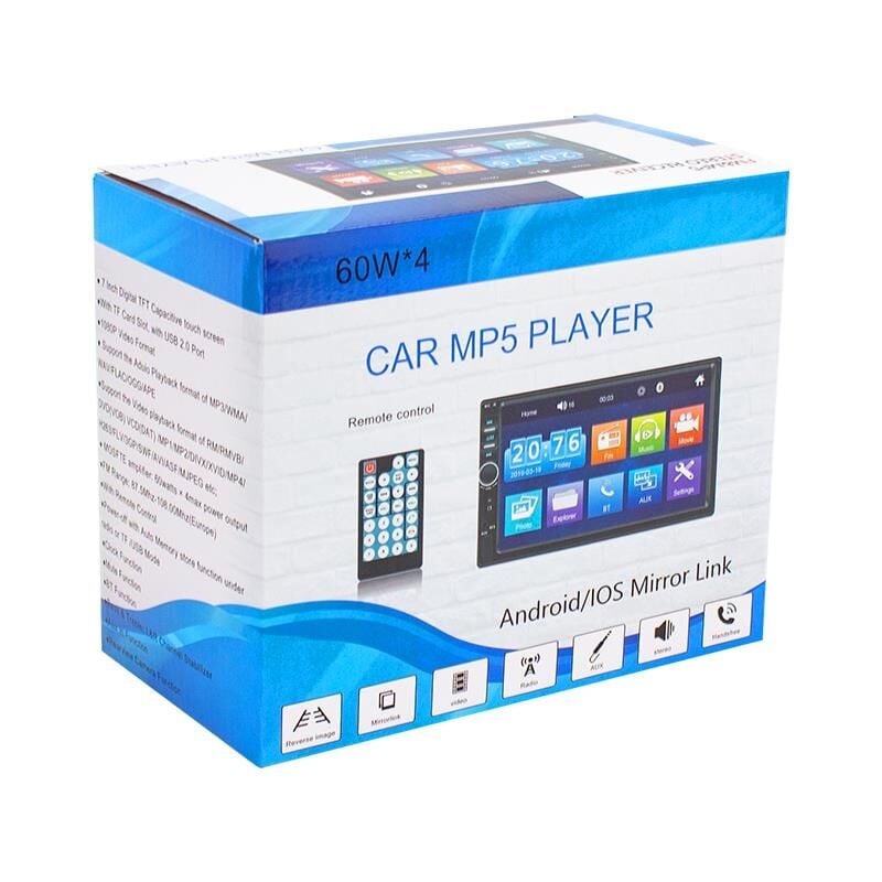 Magicvoice Mv-5418 USB SD FM Radyo AUX Bluetooth 7 İnç Araç Dokunmatik Mekaniksiz Oto Teyp Dubble Teyp