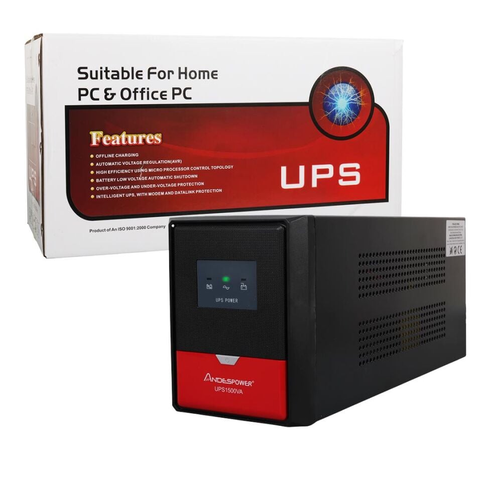 Andespower UPS1500VA 1500VA 12V9Ahx2 Ups Kesintisiz Güç Kaynağı Line İnteraktif