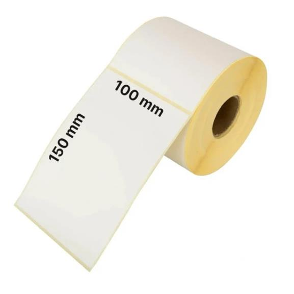 Termal Barkod Etiketi 100x150 mm 15x10 Cm Yapışkanlı Barkod Yazıcı Etiketi 350 li Rulo