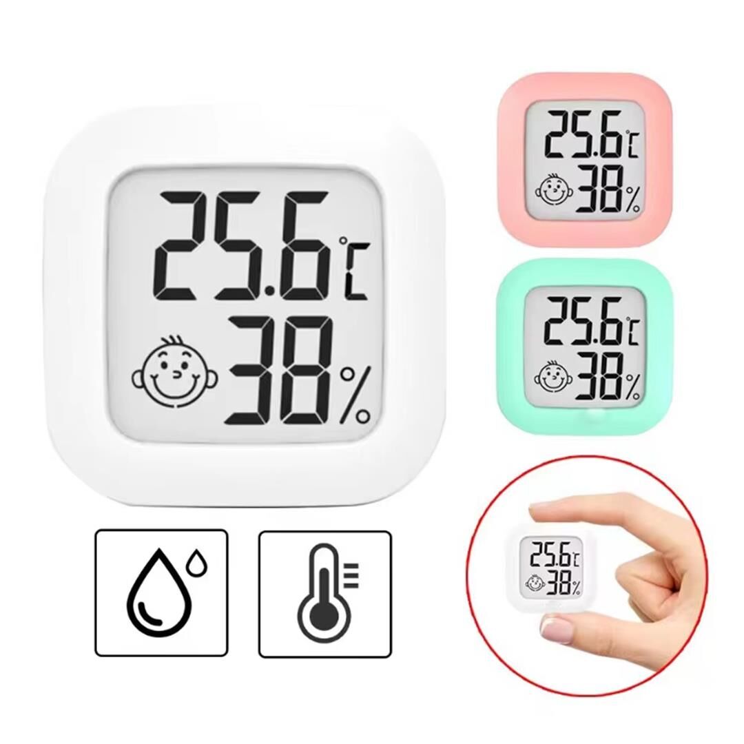 Powermaster Pm-6235 Mini Oda Termometresi Dijital Ekranlı Derece Nem Ölçer -50 +70 Derece Arası Çalışır 43x43x13mm
