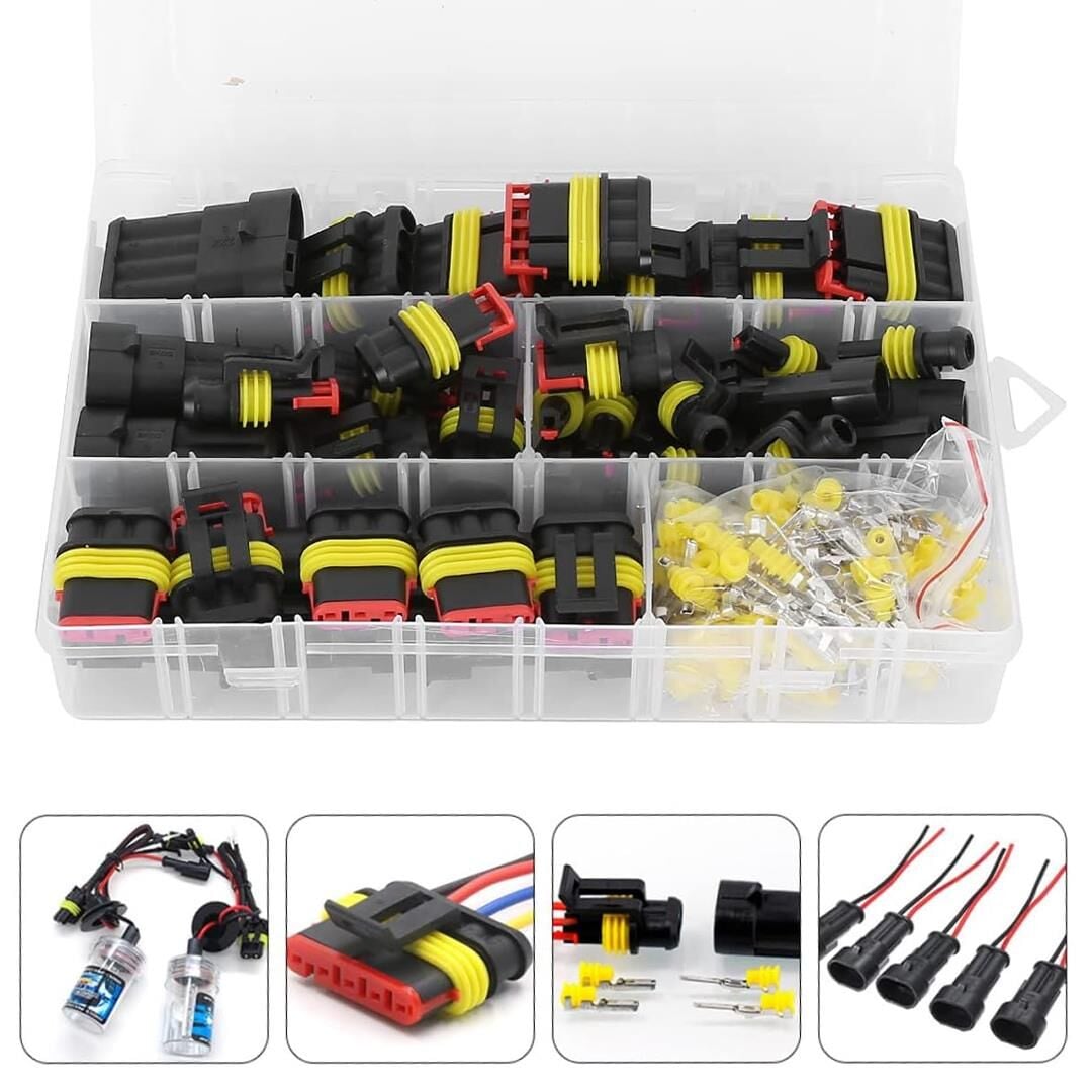 Powermaster PM-28532 HID JST Konnektör Seti Oto Araç Elektrik Tesisat Kablo Soketleri Su Geçirmez 352 Parça
