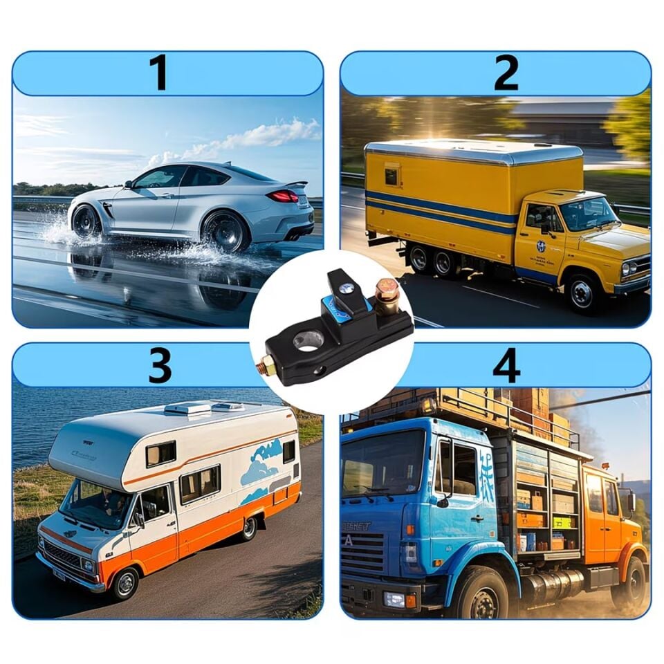 Powermaster PM-28786 Akü Şarteli Kutup Başı Kesici 12V/24V Uyumlu Çevirmeli Akü Koruma Aparatı