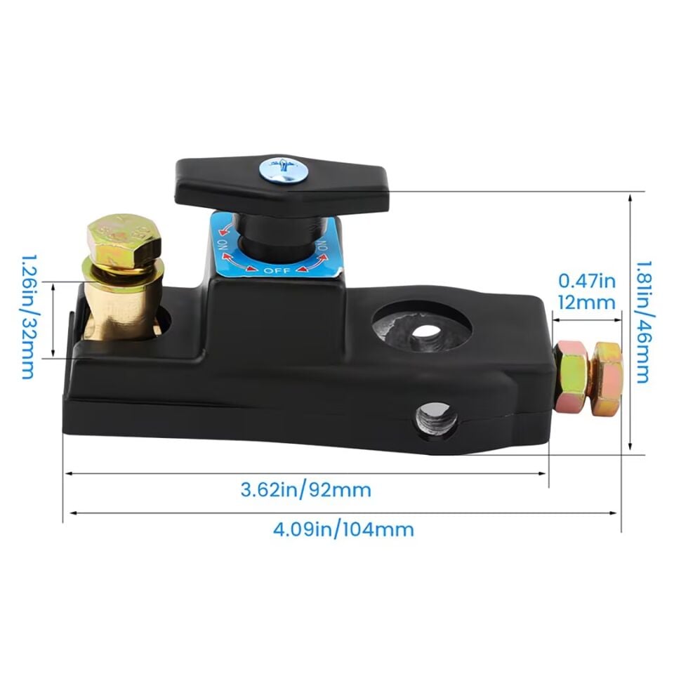 Powermaster PM-28786 Akü Şarteli Kutup Başı Kesici 12V/24V Uyumlu Çevirmeli Akü Koruma Aparatı