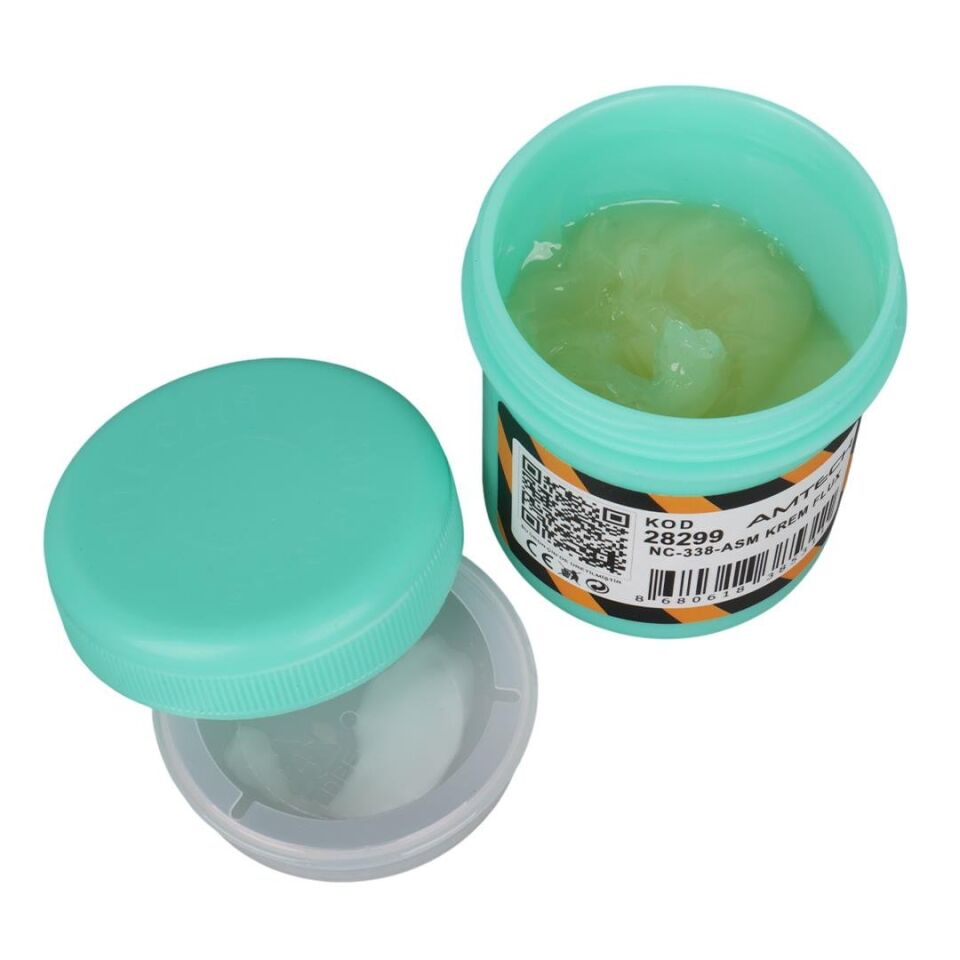 Amtech NC-338-ASM 100G Lehim Havya Kremi Flux No Clean Halojensiz Profesyonel BGA/SMD Lehimleme