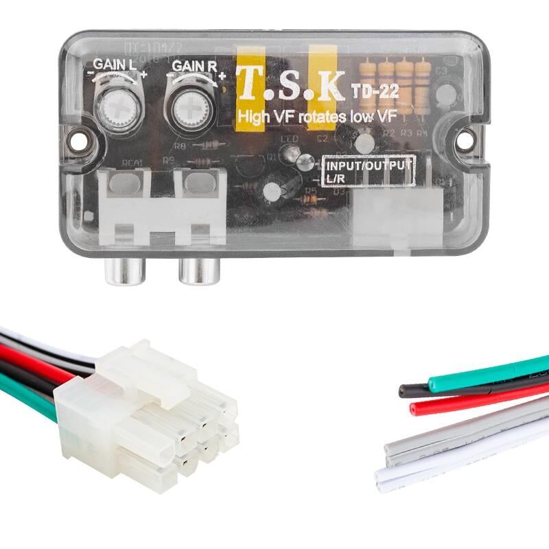 Magicvoice TD-22 Ayarlı Oto Deck Anfi Çevirici Remote Çıkışlı Gecikmeli High-Low Ses Dönüştürücü