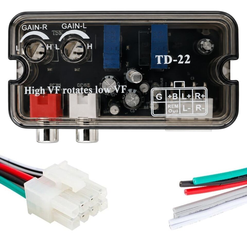 Magicvoice TD-22 Ayarlı Oto Deck Anfi Çevirici Remote Çıkışlı Gecikmeli High-Low Ses Dönüştürücü