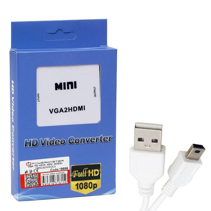 Ayt Powermaster Vga To Hdmı Mini Model Dönüştürücü Vga Girişini Hdmı Çıkışına Çevirici Aparat