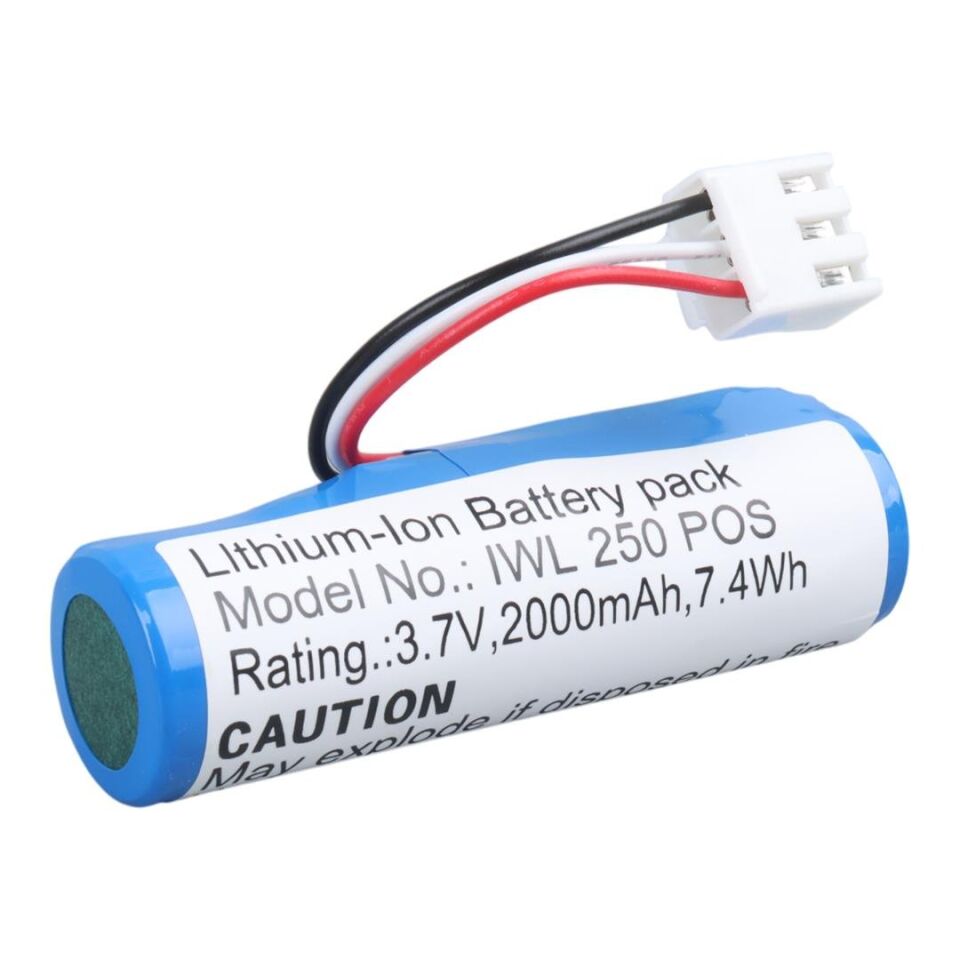 Efcell IWL250 3.7 Volt 2000Mah 18650 Lityum LI-ION Pos Cihazı Terminal Pili (12X7mm 3 Pin Soketli)
