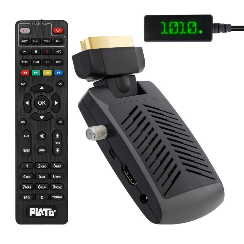 Plato Multi Mini Scart Hd Uydu Alıcısı Eski Tip Tüplü Televizyon İçin Uydu Cihazı Aleti