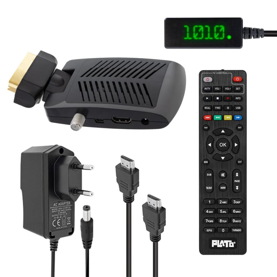Plato Multi Mini Scart Hd Uydu Alıcısı Eski Tip Tüplü Televizyon İçin Uydu Cihazı Aleti