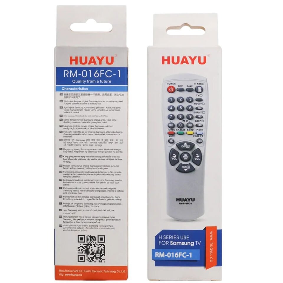 Huayu Kl Rm-016Fc-1 Samsung Ambalajlı Lcd Led Tv Kumandası Uzaktan Kumanda