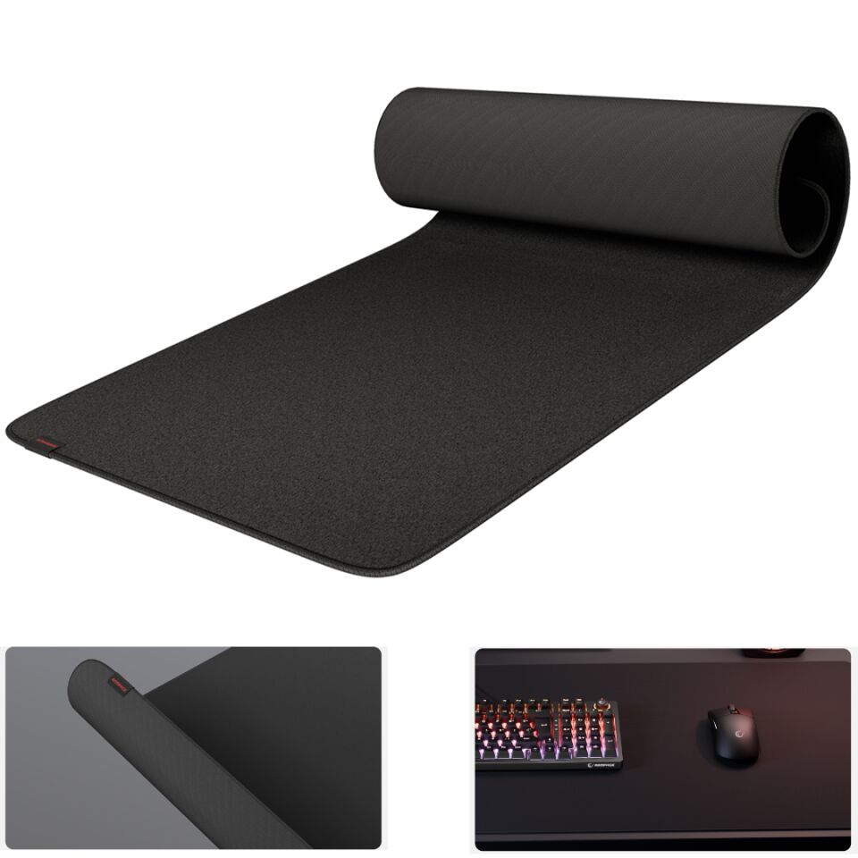 Rampage Pulsar Pro XXL 900X400x4mm Dikişli Neutral Kumaş Siyah Oyuncu Mouse Pad