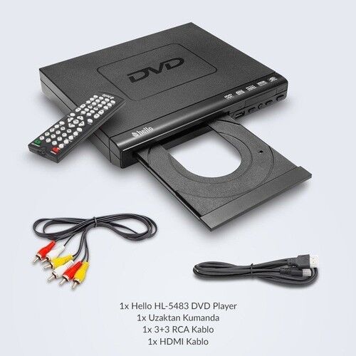 Hello Hl-5483 Dvd Player Divx Kumandalı Hdmi Çıkışlı Dvd Vcd Usb Den Film Oynatabilme