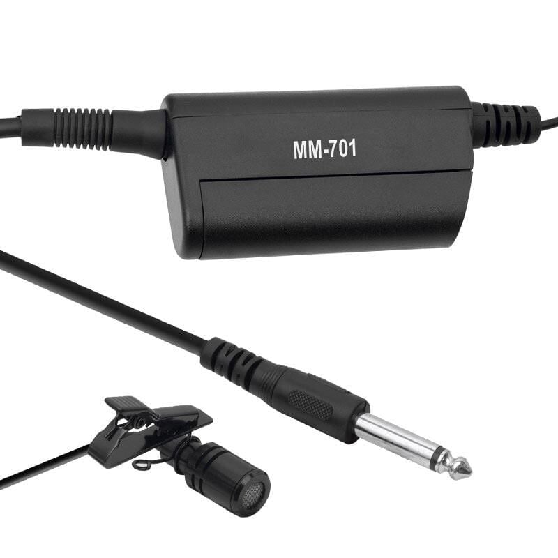 Magicvoice MM-701 Kablolu 600 Ohm Yaka Mikrofonu 6.3mm Jack Girişli Condenser Mikrofon Taşıma Çantalı