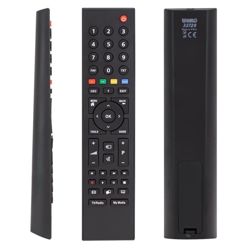 Ayt Arçelik Beko Uyumlu Media Tuşlu RC3214803-TP6187R-P1-M7485600127X Lcd Tv Kumandası