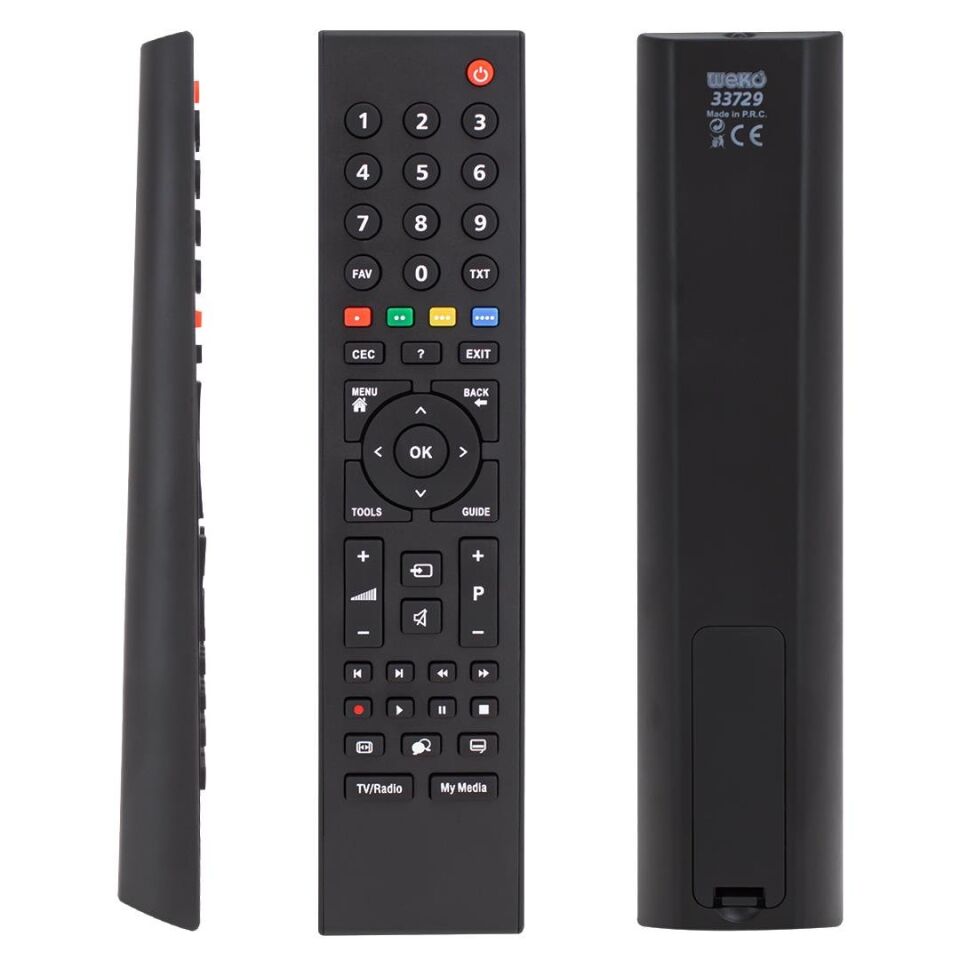 Ayt Arçelik Beko Uyumlu Media Tuşlu RC3214803-TP6187R-P1-M7485600127X Lcd Tv Kumandası