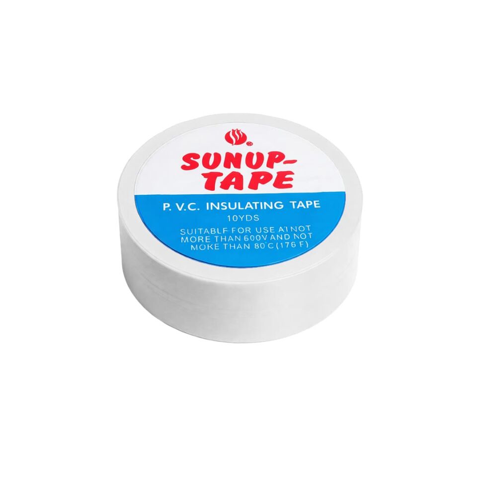 Sunup SN-27924 Beyaz 0.13X18mm İzole PVC Elektrik Yalıtım Bant (5'Li Paket)