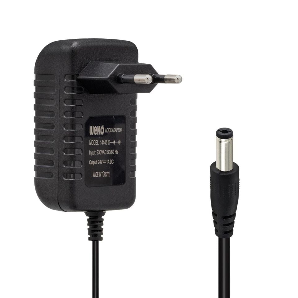 Ayt 24 Volt 1 Amper 24 Watt Plastik Kasa Priz Tipi Adaptör 5.5x2.5 Uçlu