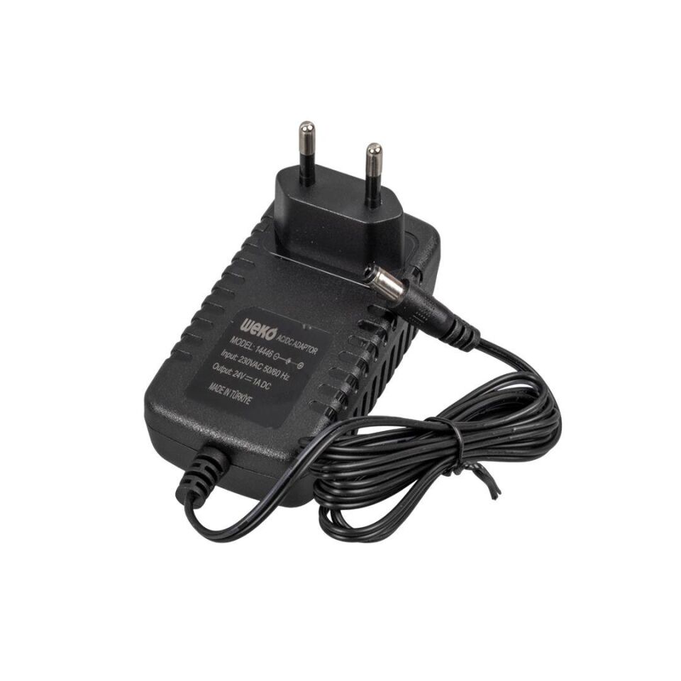 24 Volt 1 Amper 24 Watt Plastik Kasa Priz Tipi Adaptör 5.5x2.5 Uçlu