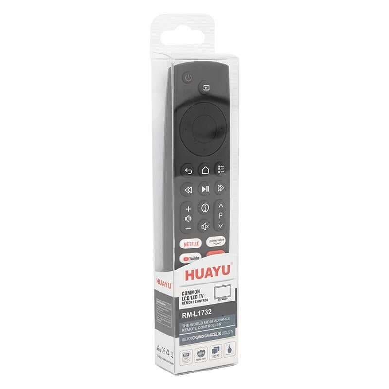 Huayu RM-L1732 Arçelik Beko Grundig Netflix-YouTube Google Play Prime Video Tuşlu LCD LED TV Kumandası